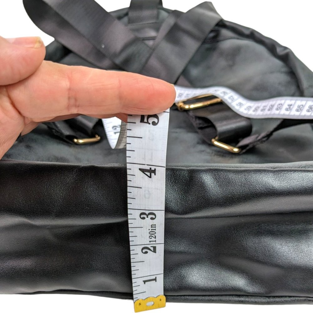 Faux Leather Backpack with Gold Hardware, Large - Picture 6 of 12